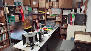 Skinny babe naiomi mae was caught stealing and fucked