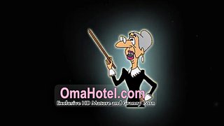 Omahotel horny grandma touching himself