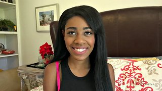 bitch with fine tits and ass gets naked