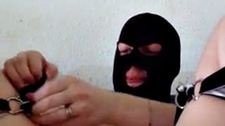 silk tying myself. Hubby sir spanking my pussy & tits