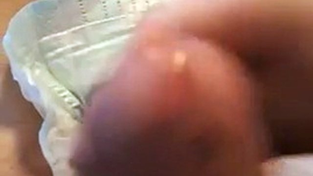 Gamer boy takes a long time to orgasm with diaper