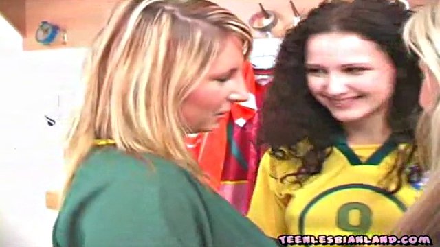 teen lesbians get naked in the locker room