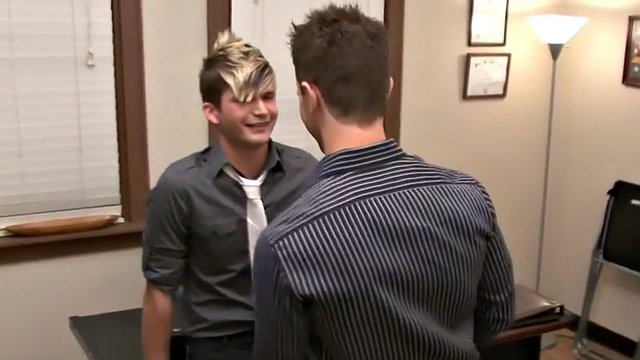 Sweet emo twinky gags on a cock like a slut