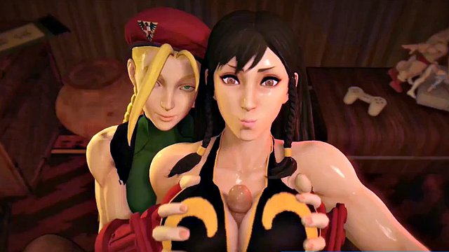cute girlfriends enjoyed a big cock 3d cartoon compilation