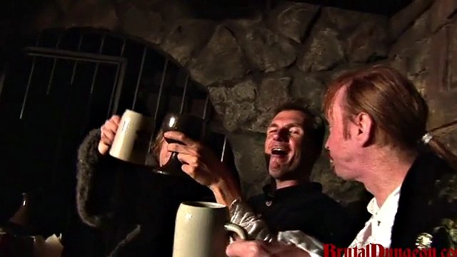 Blonde chick Magda endures extreme food play and bdsm gang bang