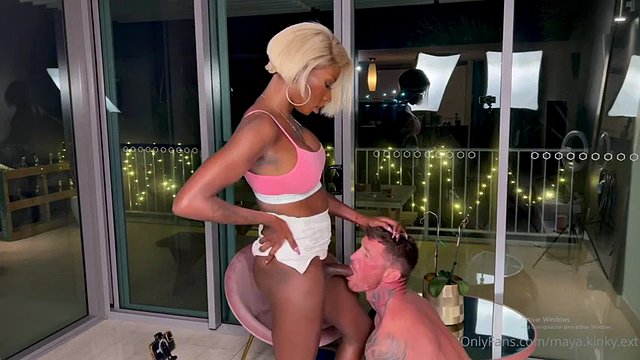 Ebony Shemale fucks white Man