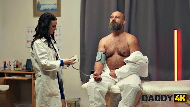 DADDY4K. Brunette nurse cheating in doctor s office with daddy ft. Dragon Fruit & Neeo: Porn