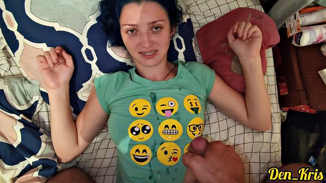 Teen Den Kris Braces Cumshot Compilation