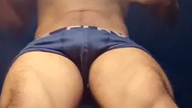 Handsome, athletic, sexy stud strokes his cock and shows off his sexy ass