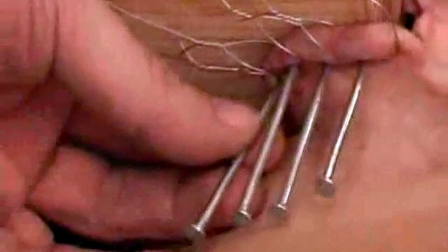 Hardcore whore gets nails in her mouth fat pussy