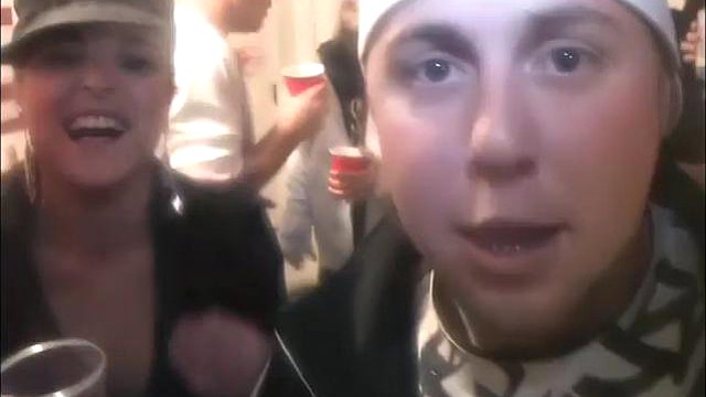 Filthy cock sucking teen slut goes down on dick