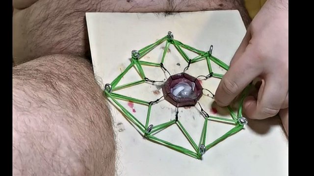 Fishhooks, wax, needles and cumshot - slowmotion