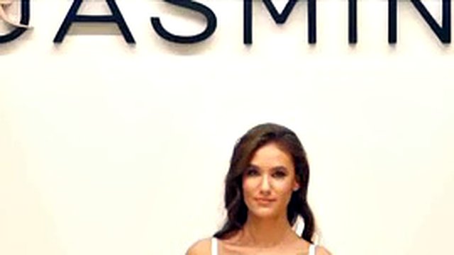 Sexy lingerie models on the catwalk at a fashion show (Vertical 4K)