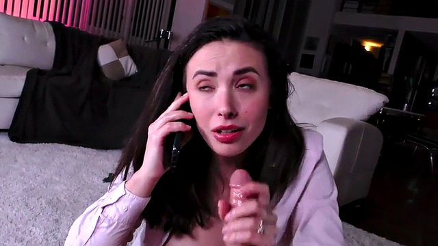 Real babe with deep throat sucks in POV and talks dirty