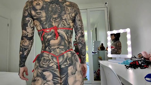 Red and Blue Cut out Micro Bikini try on Melody Radford Onlyfans