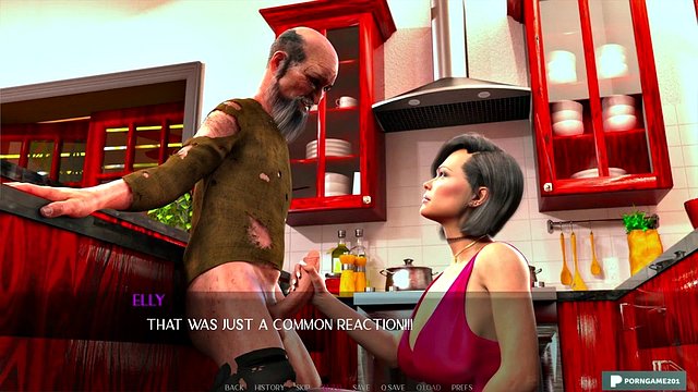 Moglie sexy viene scopata da un vecchio pervertito - gioco 3D