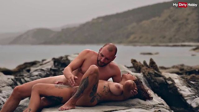 German amateur couple enjoy sensual fuck outdoors at the beach - MyDirtyHobby German amateur sex
