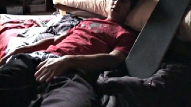 Jayden picks up his skateboard and then lies down in front of the camera to begin his solo masturbation. Taking the porn video to his favorite spot, he begins to rub himself, before releasing his hard cock.