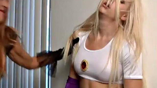 Superheroine defeated ft. Lux Cassidy: Big Tits, Blonde & Lesbian Porn