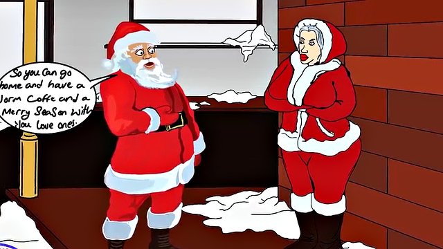 Sex-starved Santa is publicly fucked by a bully on the street