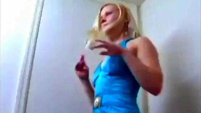 Hot blonde model Aaralyn spanked hard otk