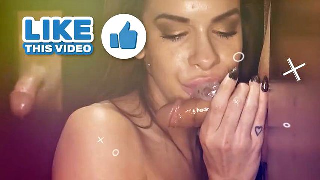 GLORYHOLE SECRETS - Hannah Quinn Swallows Loads in First Gloryhole Glory
