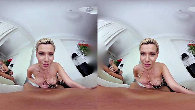 MILF blonde : pipe, chien et gros seins VR Porn