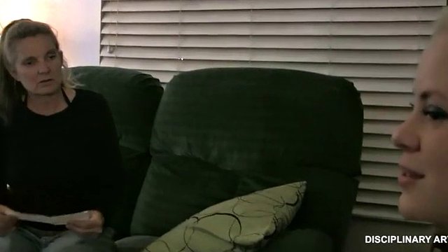 spanked with the belt by mom