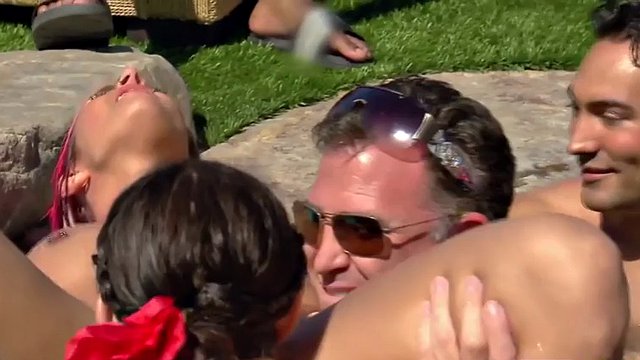 pink hair girl loves getting her pussy lick in front of all couples before getting in to the room