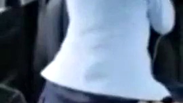 Amateur aunt in car