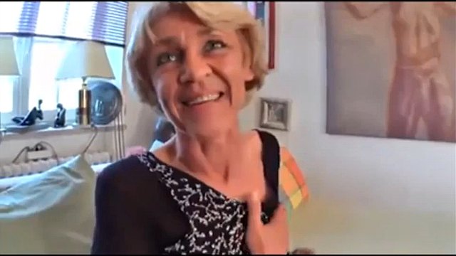 Desperate little German granny Rita gets buggered by a stud