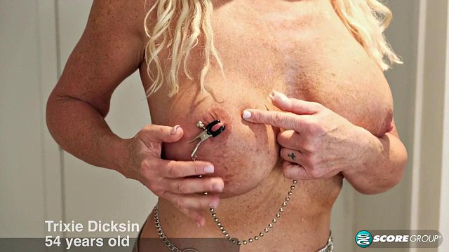 Big Tits 50+ Trixie Dicksin: Slutty MILF Tease