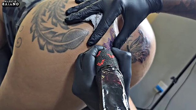 MODIFYING THE TATTOO AROUND MY ASS NOW IT IS BIGGER THAN BEFORE