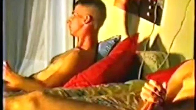 Hunk young Marine Vs older daddy