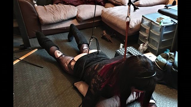 Sissy crossdresser on TV gets what she deserves BDSM