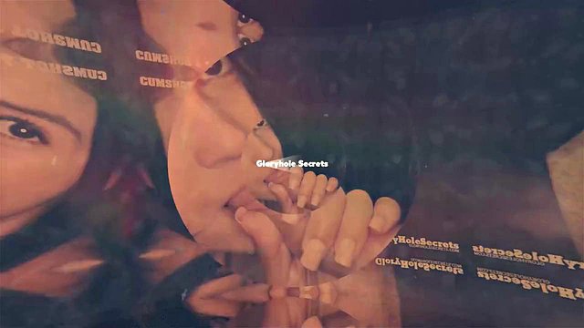 Tattooed Nikki Zee Sucks Big Cock at Glory Hole