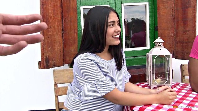 Horny Colombian Teen Juliana Restrepo Pickup Pounded and Cumshot