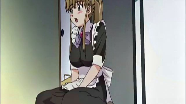 La cameriera anime si bagna la figa mentre fantastica