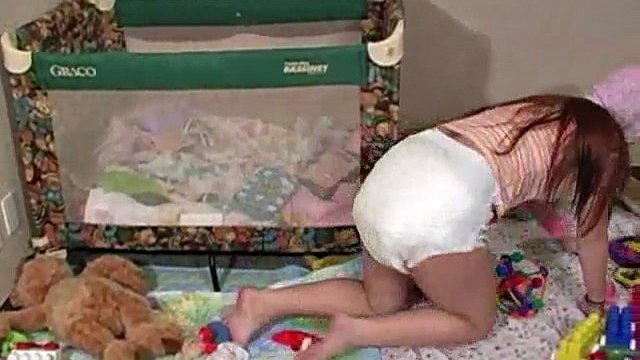 michelle regresses and plays in her diapers