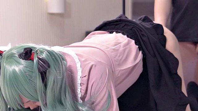 Hatsune Miku Vampire Cosplayer gets fucked, japanese hentai anime crossdresser cosplay 5