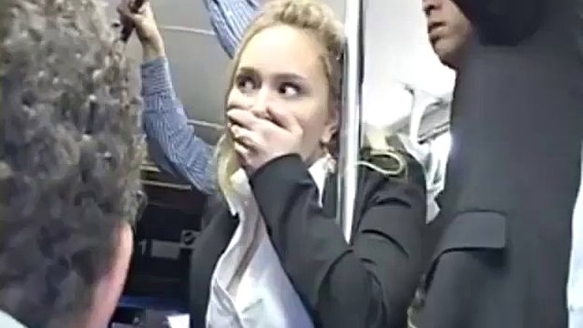 blond groped to multiple orgasm on bus & fucked
