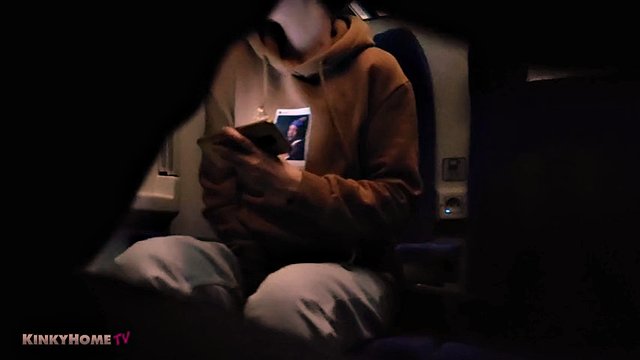 Hidden masturbation in a public train