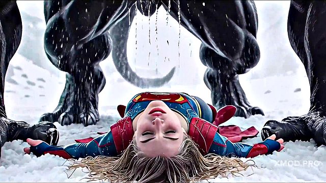 Horny Long-Haired Superwoman Takes Rough Anal Pounding