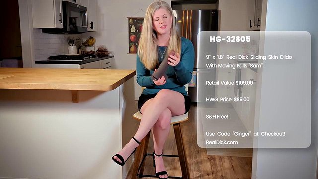 Housewife Ginger Hawks Jeff's Big Cock on Home Shopping