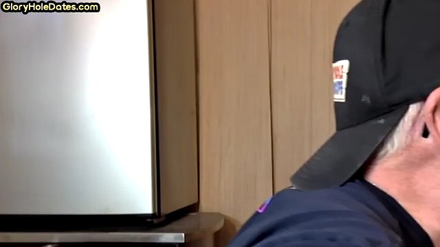 Recorded gay glory hole on spy cam