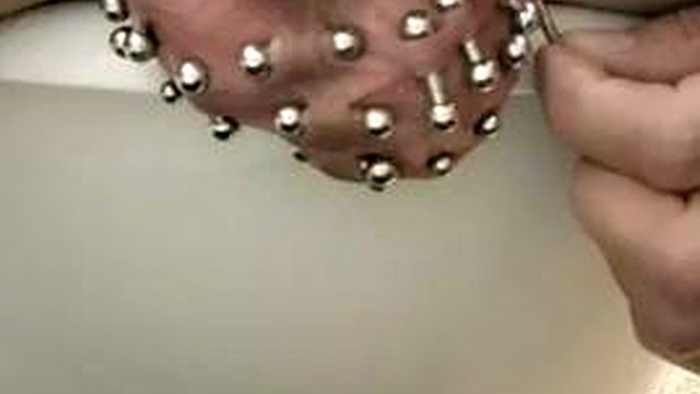 Added more 6 gauge piercings to my scrotum,  slid my finger down my urethral using my precum