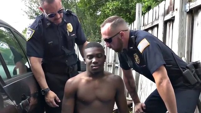 black thug fucks gay police officer in lonely alley