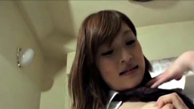 Japanese babe Yuki got naked and caressed boobs