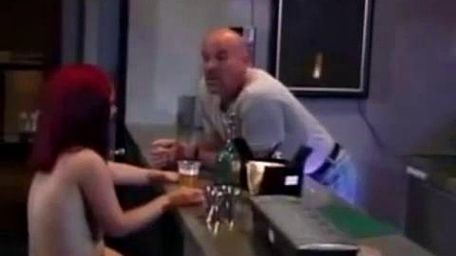 Redhead Midget Hottie Drilled On The Bar
