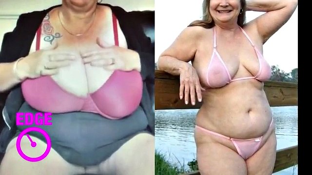 Huge Granny Tits Jerk off Challenge to the Beat 4